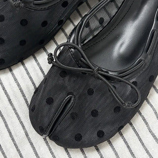 Mesh Dot Tabi Flats