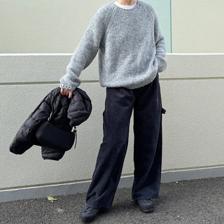 Washed corduroy carpenter pants