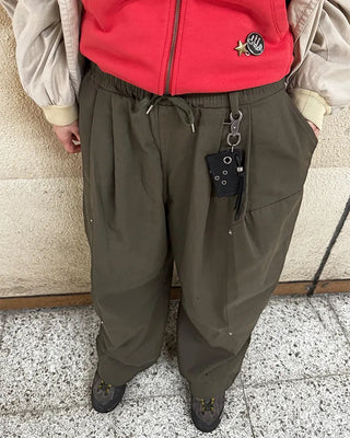 (Unisex) Drawstring Pintuck Slacks