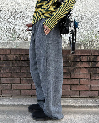 Drawstring wide sweatpants