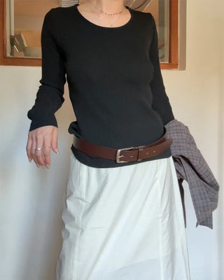 Modern leather belt