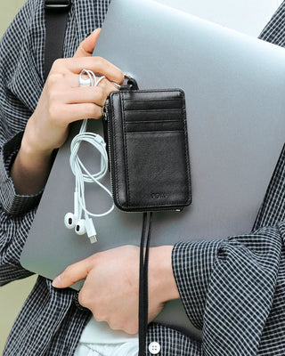 [2nd Re-release] (ORIGINAL) Strap Leather Card Wallet (black)