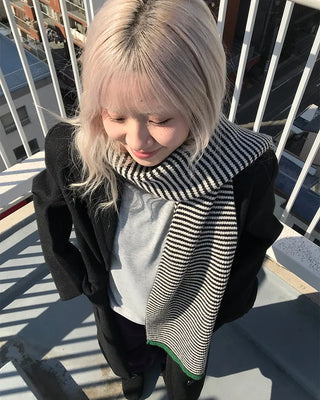Egg Border Knit Scarf