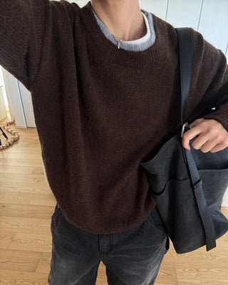 Neckline Layered Round Knit