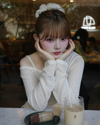 Lace sleeveless top & T-shirt set