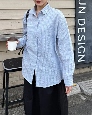 Striped pendant shirt