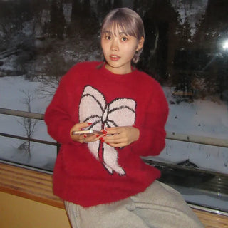 Big ribbon detail knit