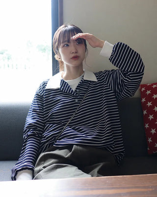 Manny Color Border Long T-Shirt