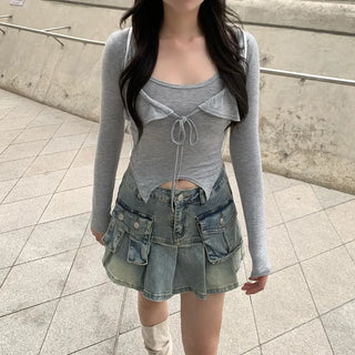 Ribbon Strap Bolero T-Shirt