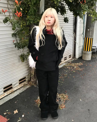 Double-breasted short coat