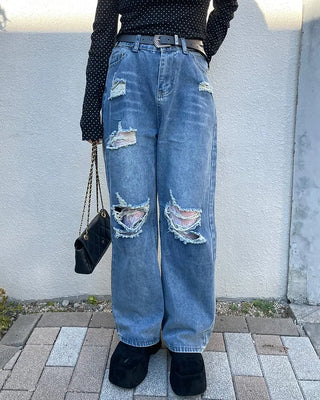 Vintage wide-fit denim pants
