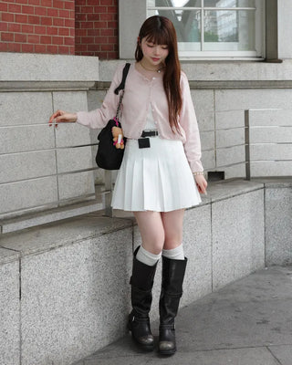 Round neck basic cardigan