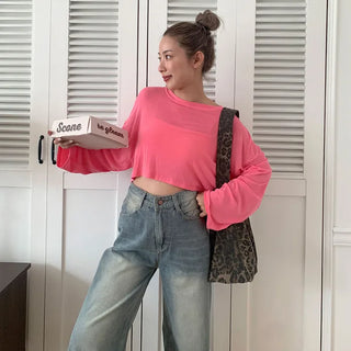 Loose-fit cropped T-shirt