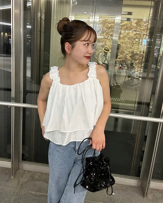 Frilled tiered blouse