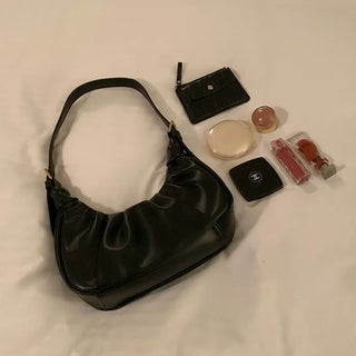 Shirring detail shoulder bag