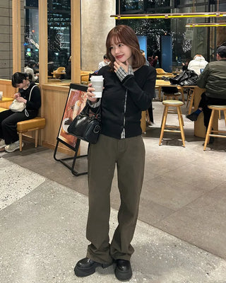 Checkpoint knit cardigan