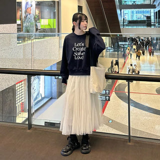 Chiffon flared skirt