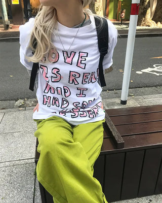 Crayon lettering T-shirt