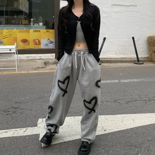 [Unisex] Heart Print Training Pants