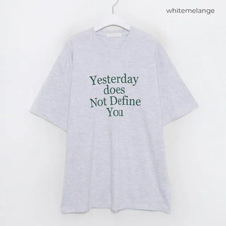 (Unisex) Yesterday Lettering Oversized T-shirt