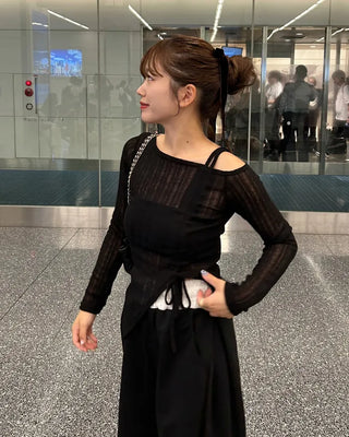 Asymmetrical String Knit