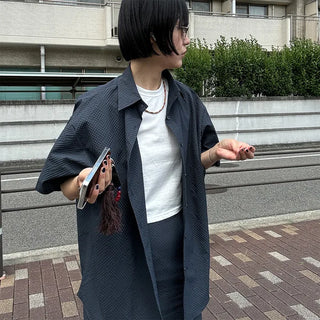 Basic Oversized Short-Sleeve Shirt