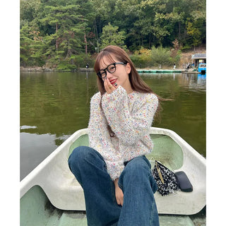 Colorful mixed-color knit
