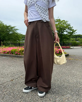 Belt loop wide sweatpants