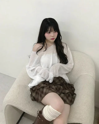 (Unisex) Boat Neck Knit T-Shirt