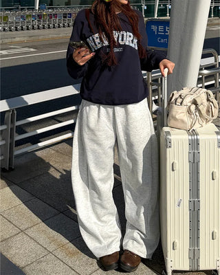 New York check sweatshirt