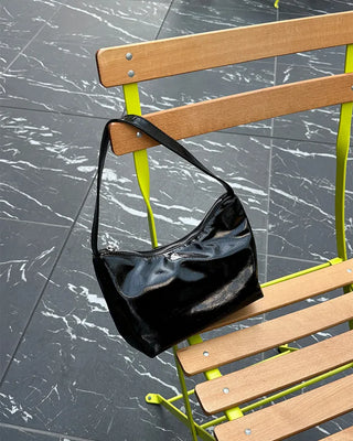 Leather one-handle shoulder bag