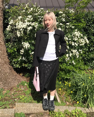 Cropped button jacket