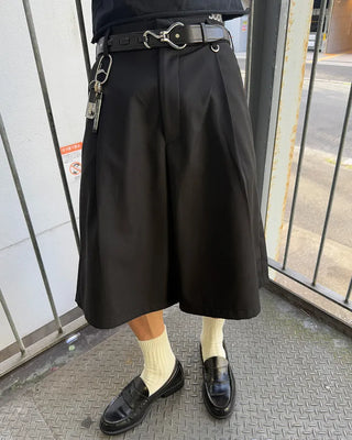 Back-band slacks Bermuda shorts