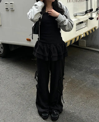 Tiered ruffle pants