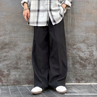 Pintuck wide slacks