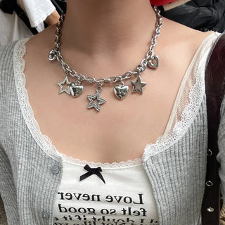 Heart Star Chain Necklace