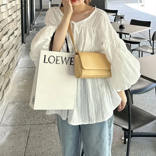 Puff-sleeve blouse