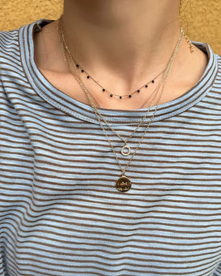 Medal layered necklace