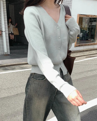 (9 colors) Washable fluffy knit cardigan