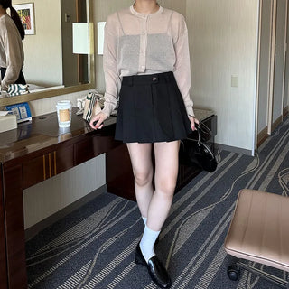 Pintuck mini skirt