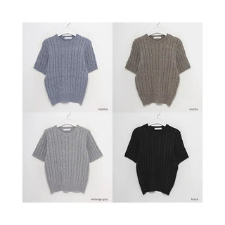butter twist half sleeve knit