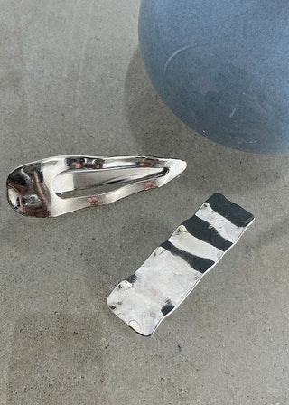 2 type silver hair pin