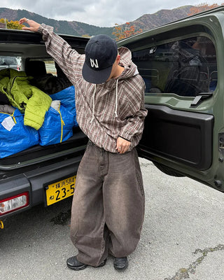 Checkered Anorak Parka