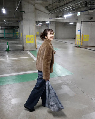 Colored fur jacket