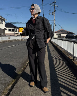 Double-waist slacks