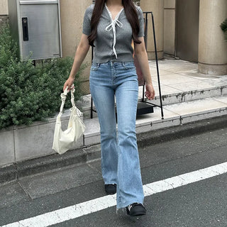 Flared Fit Denim Pants