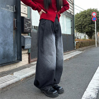 Waistband String Pintuck Denim Pants