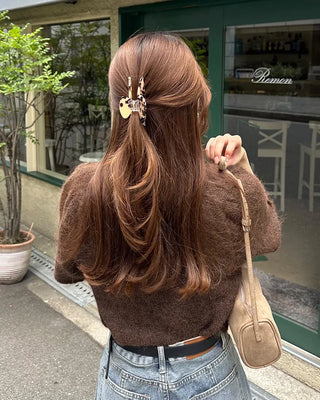 Leopard Half Circle Hair Clip
