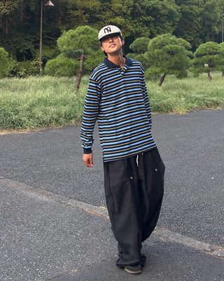 Round Tuck Wide Pants