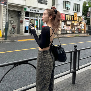 Backless strap t-shirt